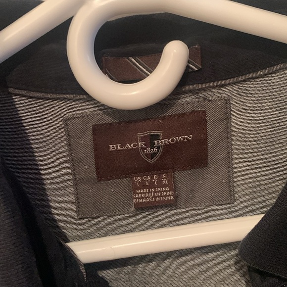 Incredible Black White and Grey Pure Cotton Polo w/front pocket black brown 1826 - Picture 4 of 6